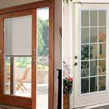 A White and Brown Patio Door
